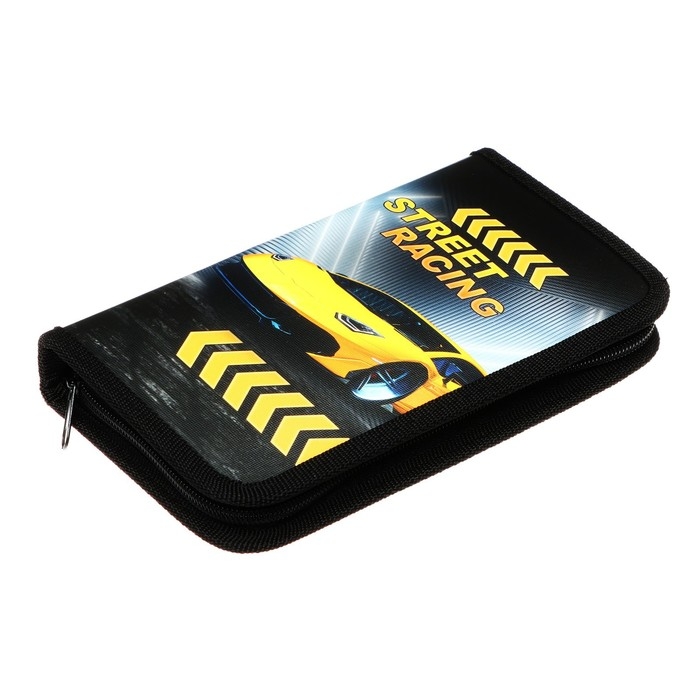 Пенал 1 секция 115 х 205 х 30 мм, Calligrata Пенал 1 секция 115 х 205 х 30 мм, Calligrata "Тачка racing", ламинированный картон