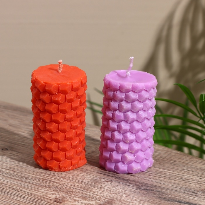 Свеча  Свеча "Соты" 5х5х8 см, соевый воск