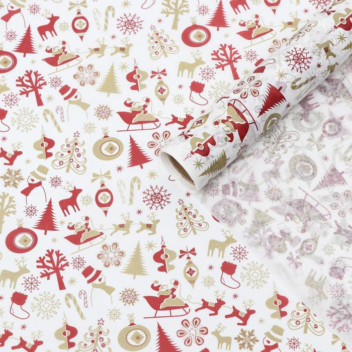 Бумага силиконизированная «Новый Год», для выпечки, 0,38 х 5 м Бумага силиконизированная «Новый Год», для выпечки, 0,38 х 5 м