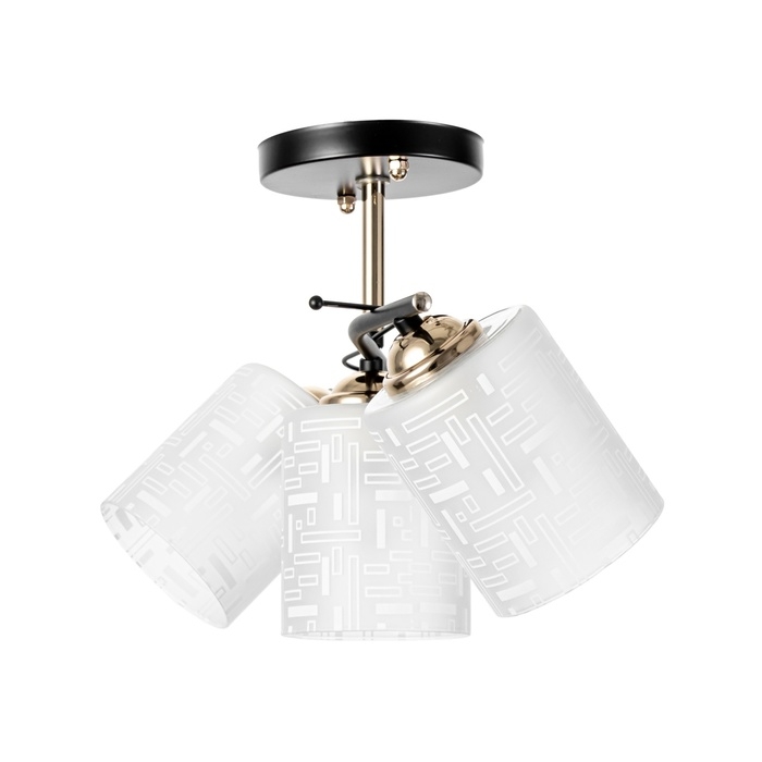 Люстра Люстра "Ассела" 3хЕ27 40Вт черно-золотой 52х20х27 см