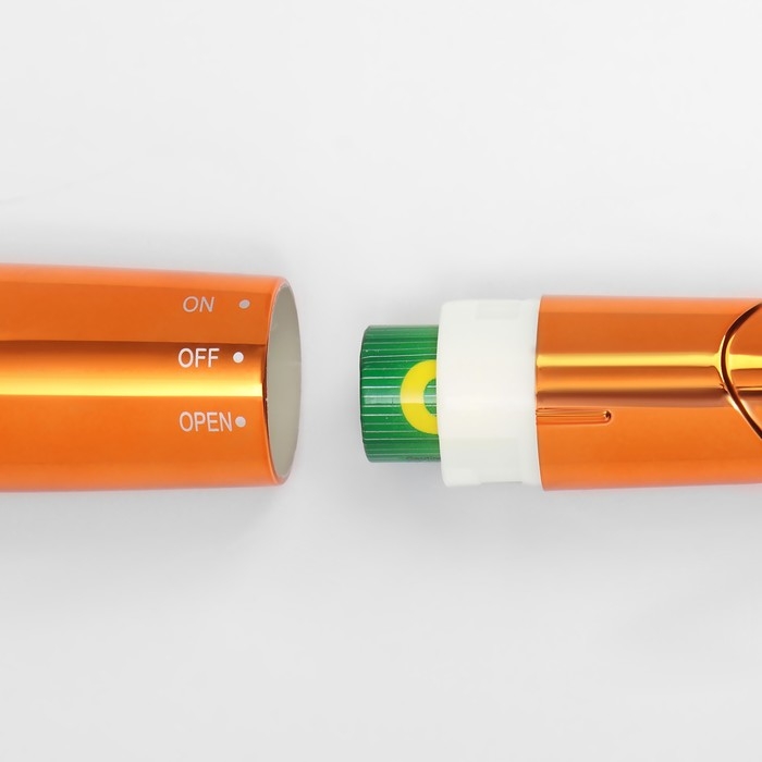 Массажёр для лица, 3,4 &times; 15 см, две насадки, цвет медный