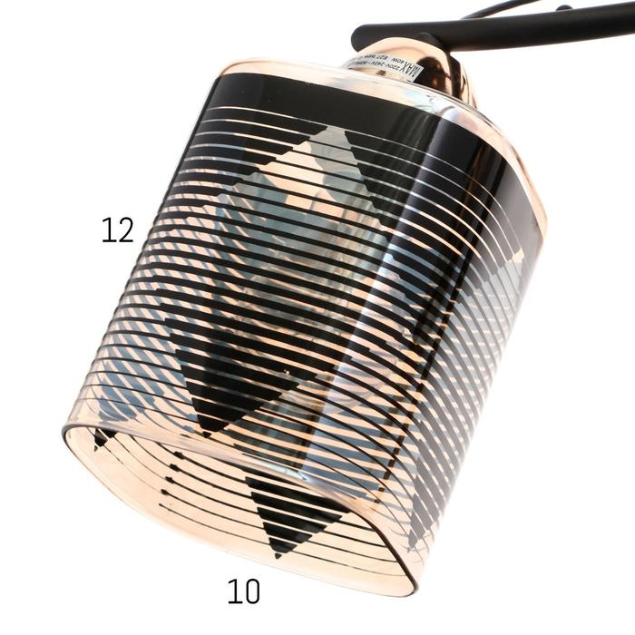 Люстра 10101/3 3х60Вт Е27, черный/янтарный, 50х50х28 см