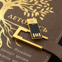 Родословная книга со встроенной флешкой 16 Gb «Семейная летопись», 17,5 х 23 см..