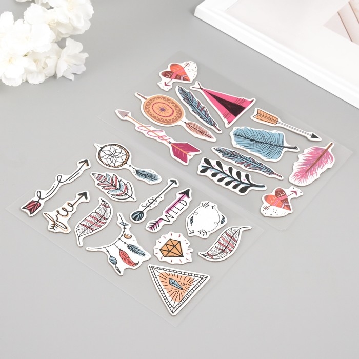 Наклейки для творчества Наклейки для творчества "Гармония с природой" набор 2 листа 22х12,5 см