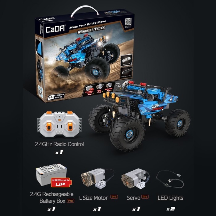 Конструктор радиоуправляемый «Монстртрак», 699 деталей Конструктор радиоуправляемый «Монстртрак», 699 деталей