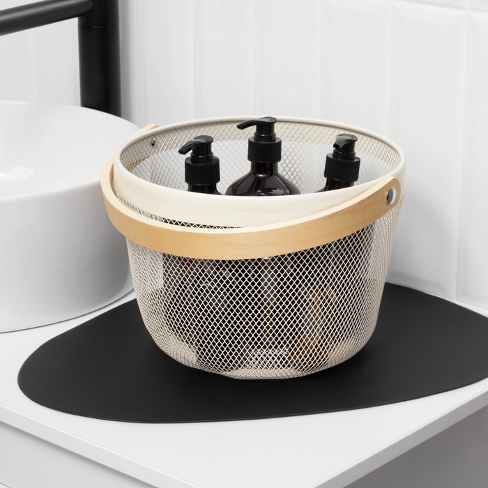 Корзинка универсальная круглая LaDо́m, 26×26×18 см, цвет белый Корзинка универсальная круглая LaDо́m, 26×26×18 см, цвет белый