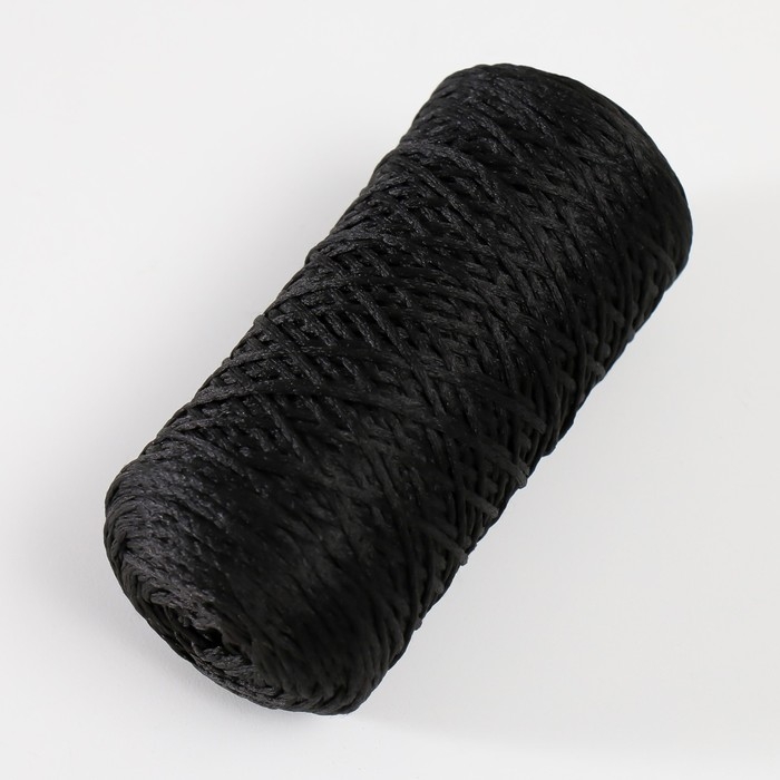 Шнур для вязания 100% полиэфир 1мм 200м/75±10гр (13-черный) Шнур для вязания 100% полиэфир 1мм 200м/75±10гр (13-черный)
