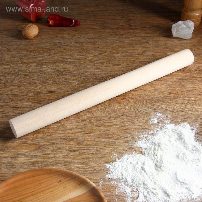 Скалка прямая, берёза, 40×3,5 см Скалка прямая, берёза, 40×3,5 см