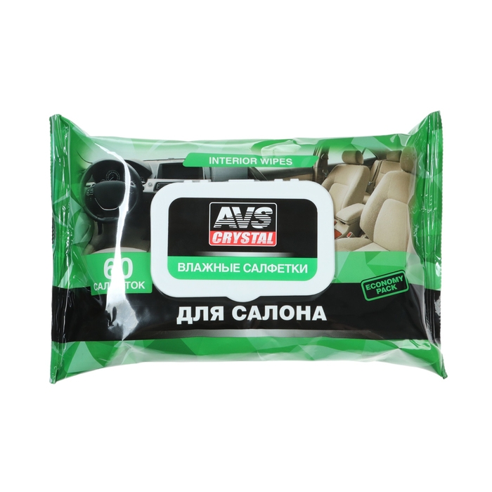 Влажные салфетки  Влажные салфетки "Для Салона" AVS AVK-212, пластиковый клапан, 60 шт