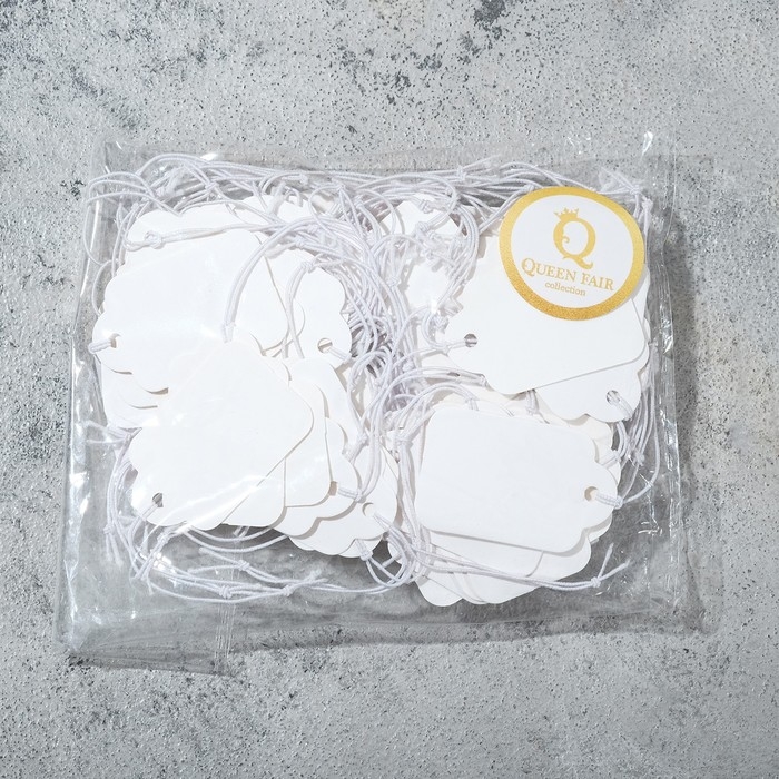 Ценник набор 100 шт., 2,5×4, цвет белый