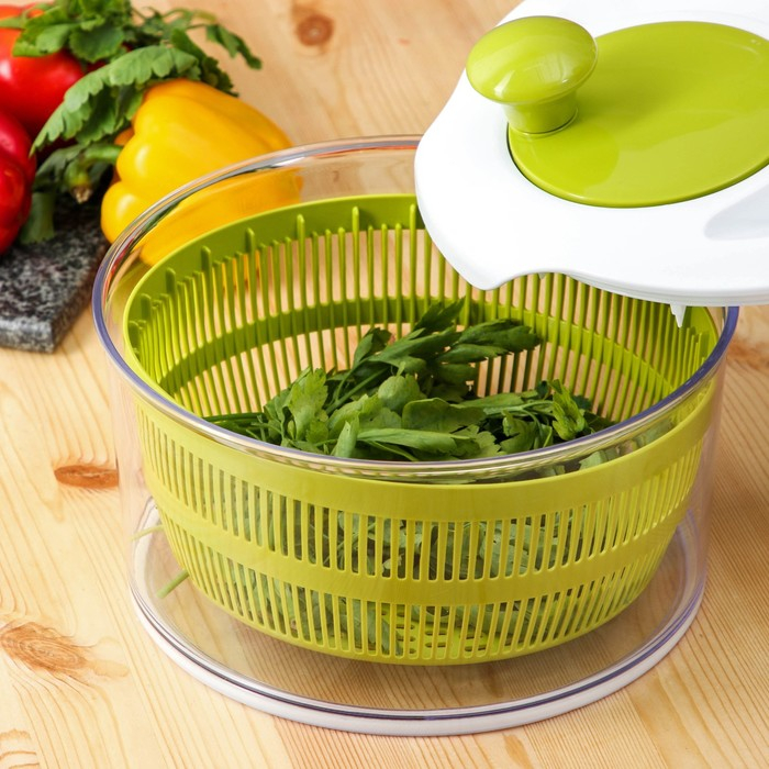 Овощерезка универсальная Доляна Fresh cook, 7 насадок, цвет белый/зелёный Овощерезка универсальная Доляна Fresh cook, 7 насадок, цвет белый/зелёный