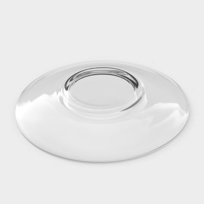 Блюдце стеклянное «Гламур», d=13,2 см, цвет прозрачный Блюдце стеклянное «Гламур», d=13,2 см, цвет прозрачный