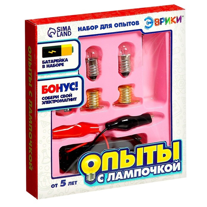 Набор для опытов «Опыты с лампочкой» Набор для опытов «Опыты с лампочкой»