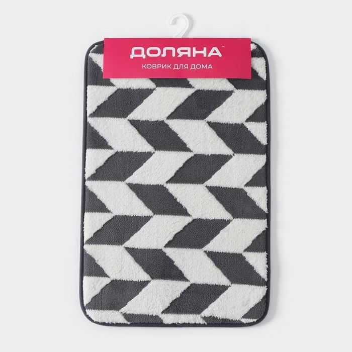 Коврик для ванной и туалета Доляна &laquo;Ралли&raquo;, 40&times;60 см, цвет серый