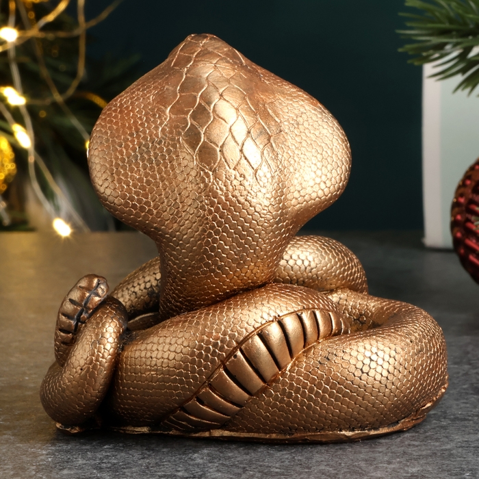 Новый год. Символ 2025. Фигура Новый год. Символ 2025. Фигура "Змея Кобра" бронза, 6х7х5см