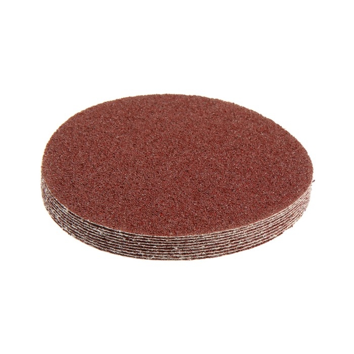 Круг абразивный шлифовальный под  Круг абразивный шлифовальный под "липучку" ТУНДРА, 125 мм, Р24, 10 шт.