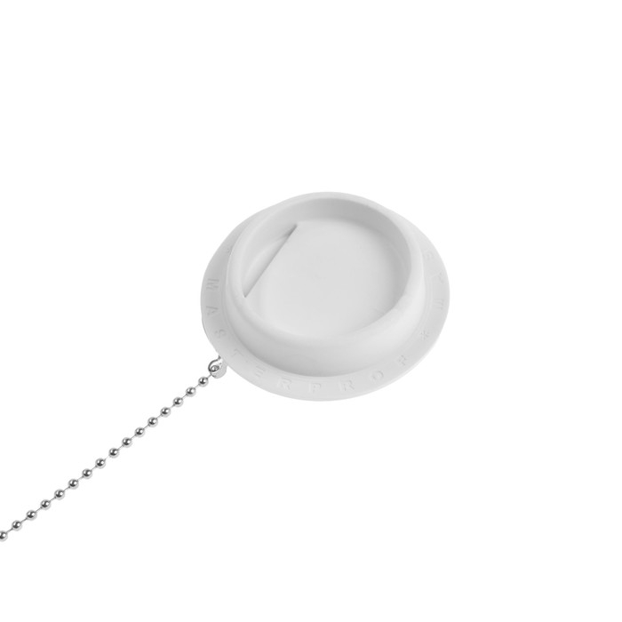 Пробка для ванны Masterprof ИС.110648, d=45 мм, ПВХ, с хромир. цепочкой, белая Пробка для ванны Masterprof ИС.110648, d=45 мм, ПВХ, с хромир. цепочкой, белая