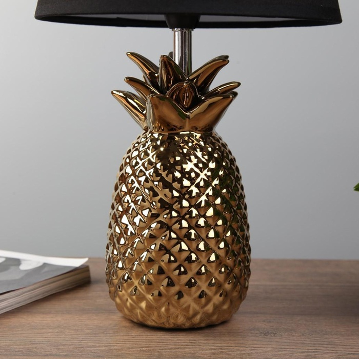 Лампа настольная с абажуром "Ананас" Е14 золото 20х20х36,5 см RISALUX
