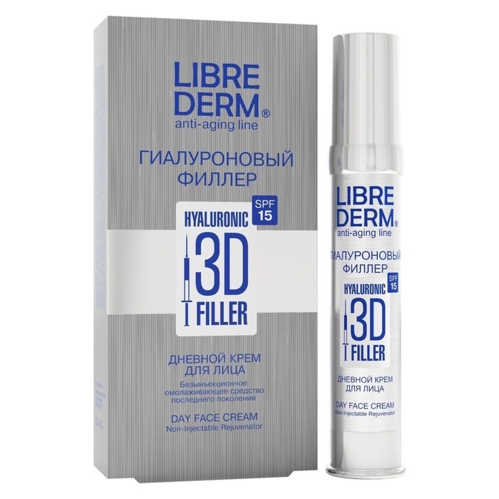 Гиалуроновый Филлер 3D Librederm дневной крем для лица SPF15, 30 мл Гиалуроновый Филлер 3D Librederm дневной крем для лица SPF15, 30 мл