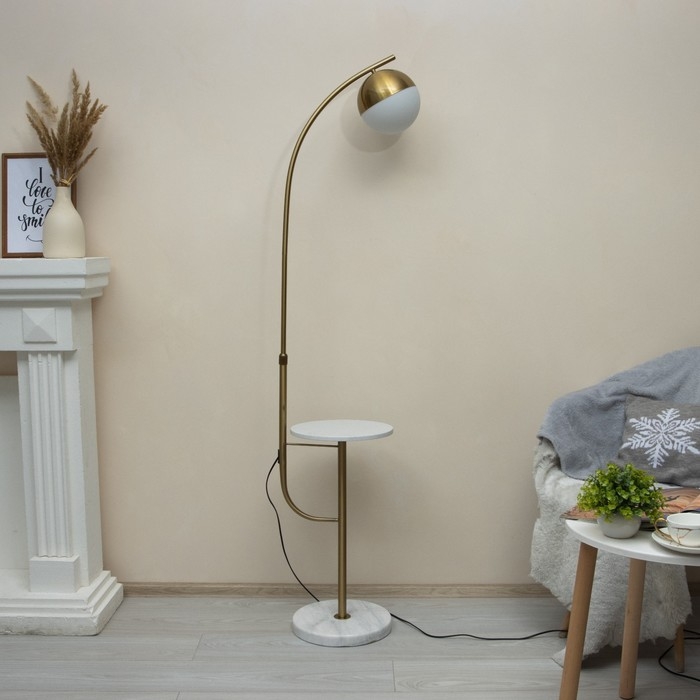 Торшер 19056/1 E27 40Вт медь 35х30х165 см