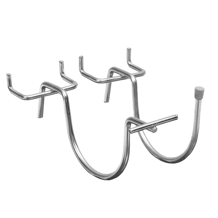 Держатель для дрели на перфорацию (пара), 7×0,4×8 см, цвет хром МИКС