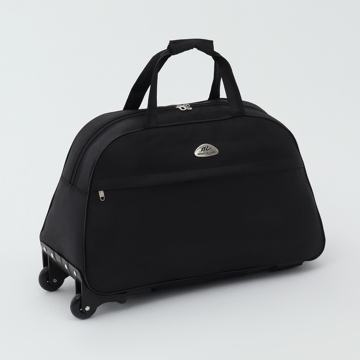 Сумка дорожная на колёсах, наружный карман, цвет чёрный Сумка дорожная на колёсах, наружный карман, цвет чёрный