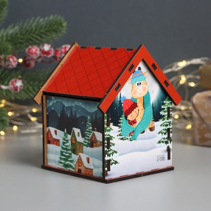 Новогодний чайный домик  Новогодний чайный домик "С Любовью" 10,5х9,5х12 см