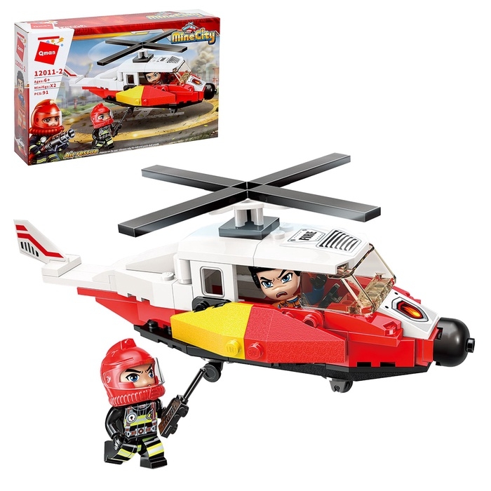 Конструктор блочный для мальчиков Пожарные «Огнеборцы», 91 деталь Конструктор блочный для мальчиков Пожарные «Огнеборцы», 91 деталь