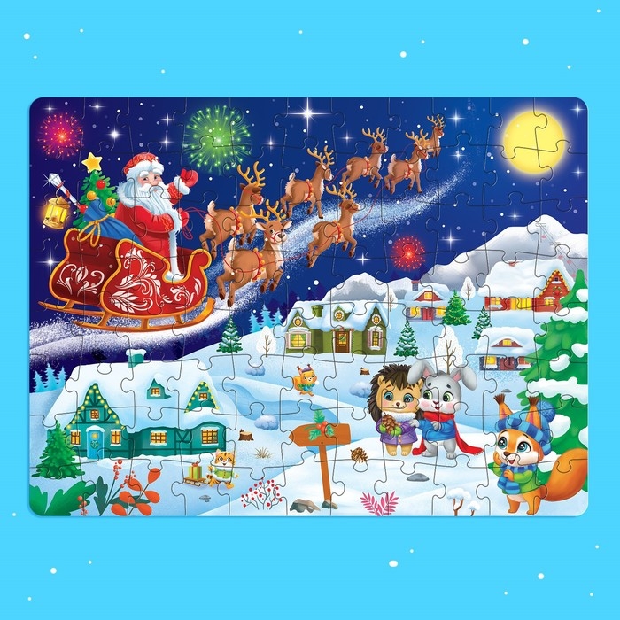 Светящийся пазл «Скоро Новый год», 88 деталей Светящийся пазл «Скоро Новый год», 88 деталей