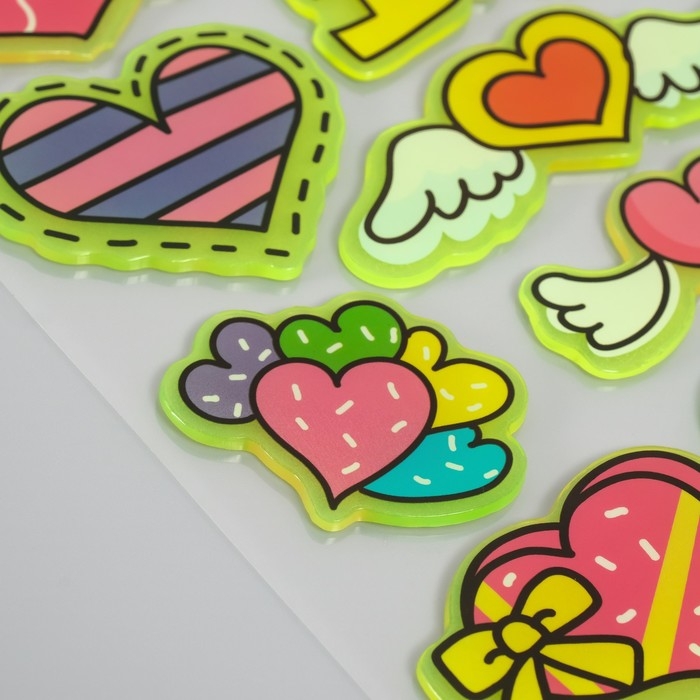 Наклейка силикон на стекло фосфорная Наклейка силикон на стекло фосфорная "Любовь окрыляет" 20х16 см