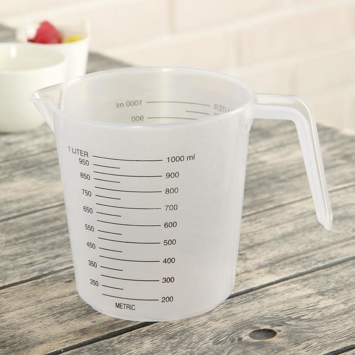 Стакан мерный, 1 л, цвет прозрачный Стакан мерный, 1 л, цвет прозрачный