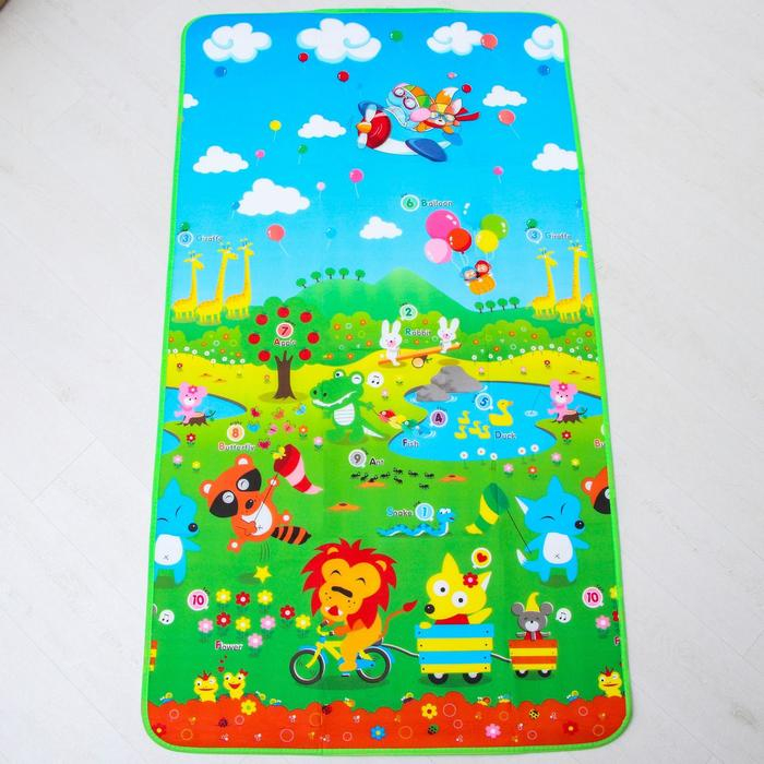 Игровой коврик для детей на фольгированной основе «Путешествие», размер 180х100x0,5 см, Крошка Я Игровой коврик для детей на фольгированной основе «Путешествие», размер 180х100x0,5 см, Крошка Я