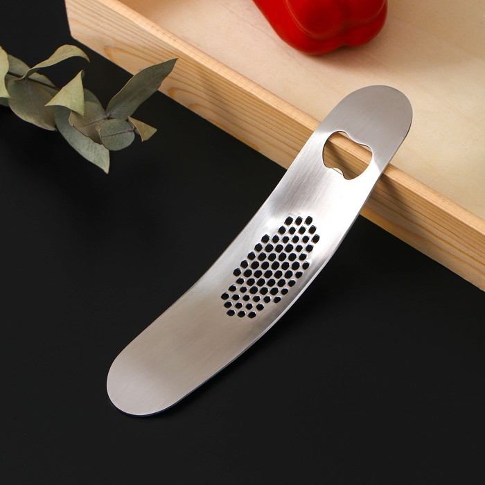 Пресс для чеснока Magistro Steel, 19,5×4,5 см, нержавеющая сталь, цвет серебристый Пресс для чеснока Magistro Steel, 19,5×4,5 см, нержавеющая сталь, цвет серебристый