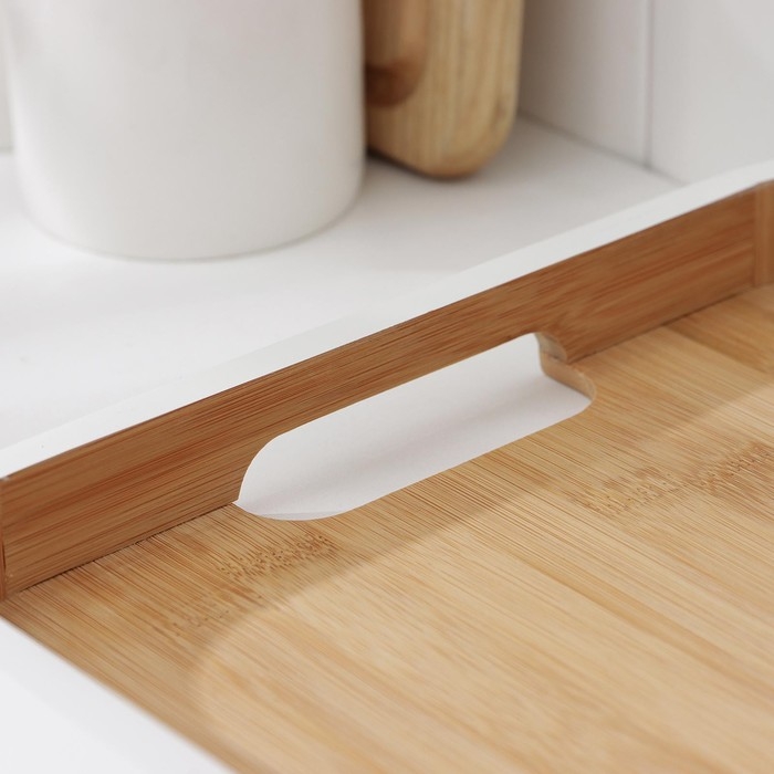 Поднос с ручками Terra, 36×26×3 см, бамбук, цвет МИКС Поднос с ручками Terra, 36×26×3 см, бамбук, цвет МИКС