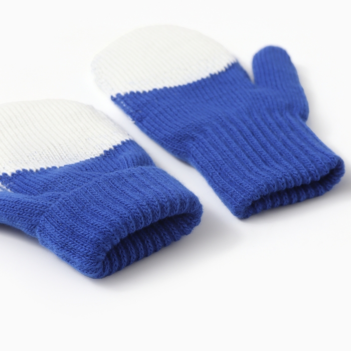 Варежки двойные детские  Варежки двойные детские "Мишка", цвет голубой, р-р 12