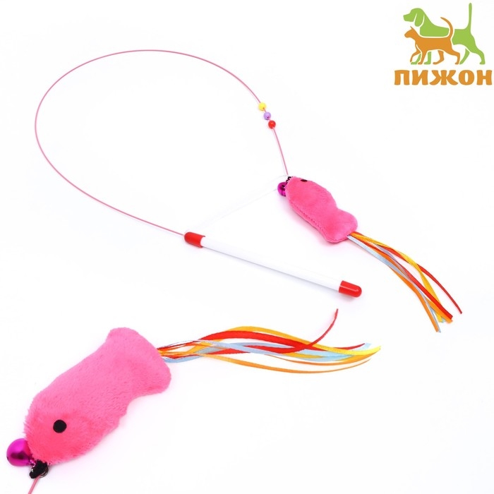 Дразнилка-удочка  Дразнилка-удочка "Рыбка", со стальной проволокой, 110 см