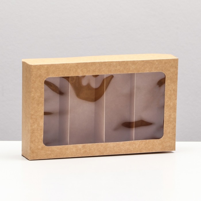 Коробка для макарун, с ложементом, крафт 26,5 х 16,5 х 5,5 см Коробка для макарун, с ложементом, крафт 26,5 х 16,5 х 5,5 см