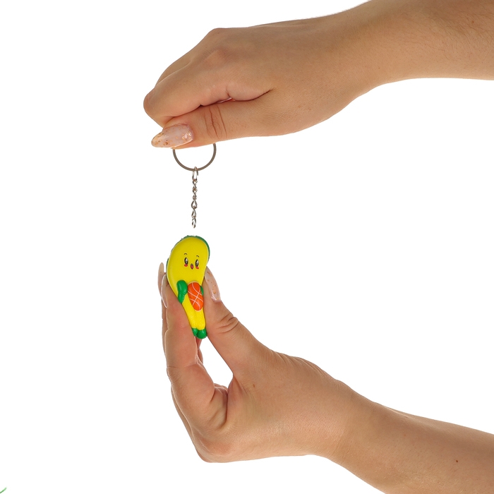 Сквиш - брелок детский «Авокадо», антистресс - игрушка, цвет МИКС Сквиш - брелок детский «Авокадо», антистресс - игрушка, цвет МИКС