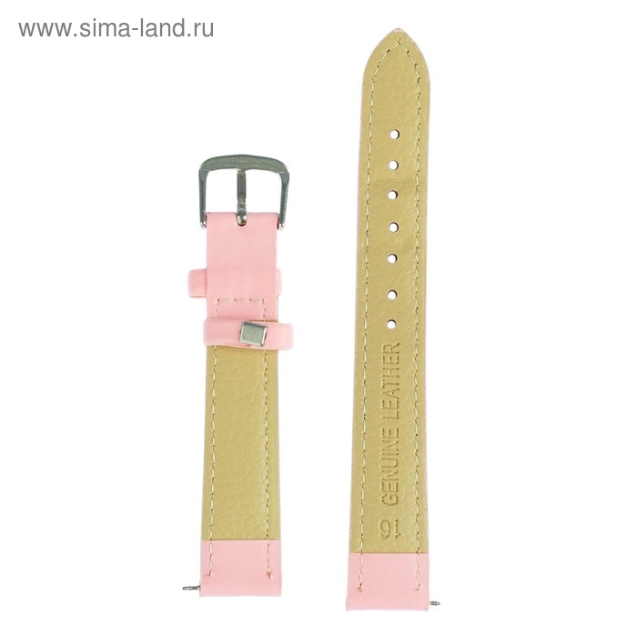 Ремешок для часов Ремешок для часов "Соломон", 16 мм, натуральная кожа, l-20 см, светло-розовый