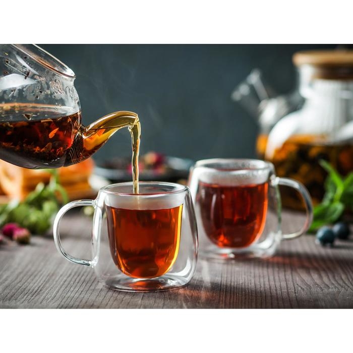 Кружка стеклянная с двойными стенками Magistro «Дуо», 80 мл, 9×7×6,3 см Кружка стеклянная с двойными стенками Magistro «Дуо», 80 мл, 9×7×6,3 см