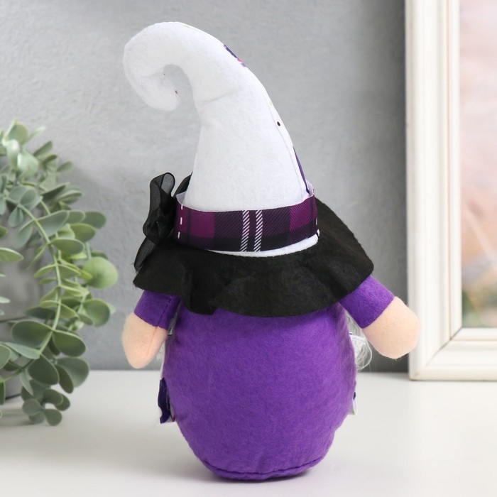 Кукла интерьерная Кукла интерьерная "Бабуся в наряде с паучками и летучими мышами" 13х7х21 см