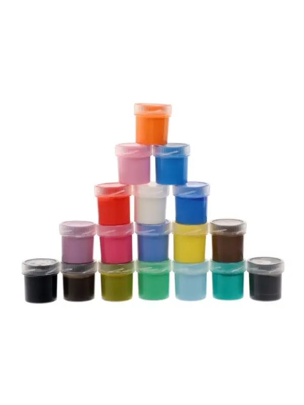 Краска акриловая, набор 18 цветов &times; 20 мл, Calligrata Художественная, морозостойкая, в картонной коробке