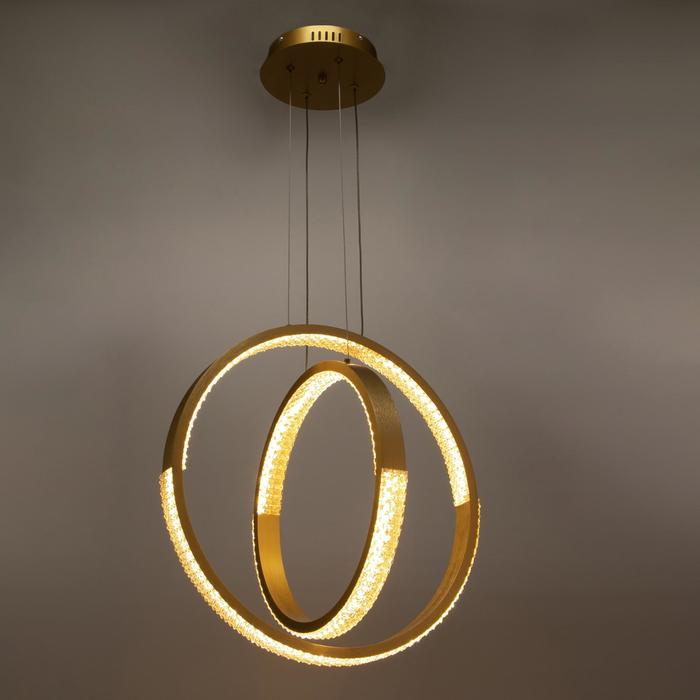 Люстра BayerLux с ПДУ 1544/2 LED 120Вт 3000-6000К диммер золото d.50см