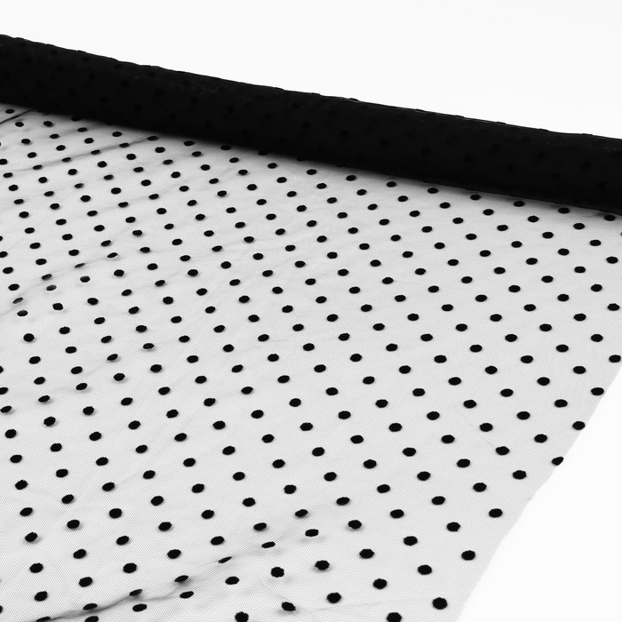 Сетка с флоком «Горох», 150 см, 1 ± 0,2 м, цвет чёрный Сетка с флоком «Горох», 150 см, 1 ± 0,2 м, цвет чёрный