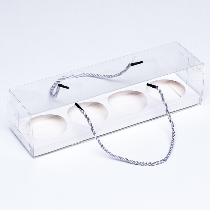 Кондитерская упаковка для кексов, белая , 29,5 х 7,8 х 7,8 см Кондитерская упаковка для кексов, белая , 29,5 х 7,8 х 7,8 см