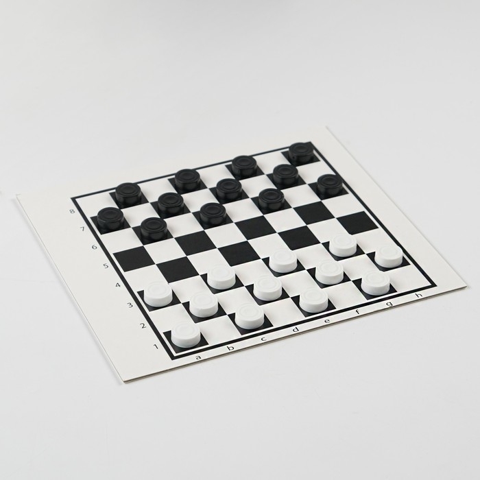 Шашки, настольная игра  Шашки, настольная игра "Русские и международные", поле 20 х 20 см