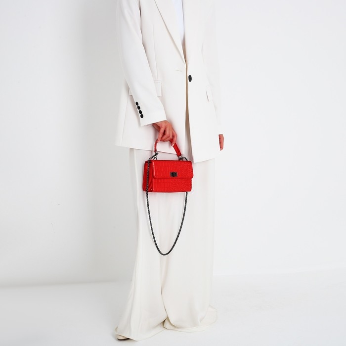 Сумка-мессенджер на застёжке, цвет красный Сумка-мессенджер на застёжке, цвет красный