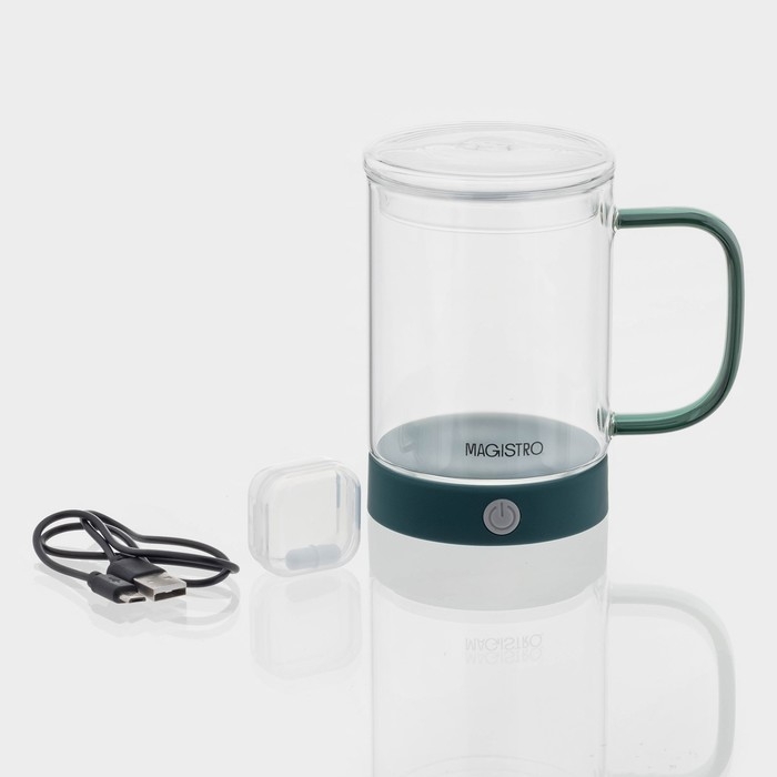 Кружка - мешалка стеклянная «Слот», 400 мл, 11,5×8×12,2 см Кружка - мешалка стеклянная «Слот», 400 мл, 11,5×8×12,2 см