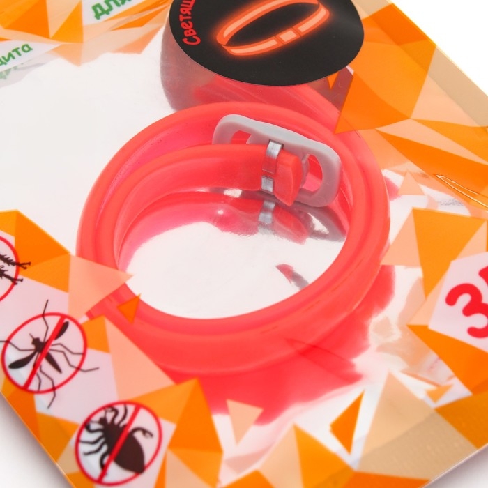 Биоошейник Биоошейник "ПИЖОН" для животных, от блох и клещей, светящийся в темноте, красный, 35 см