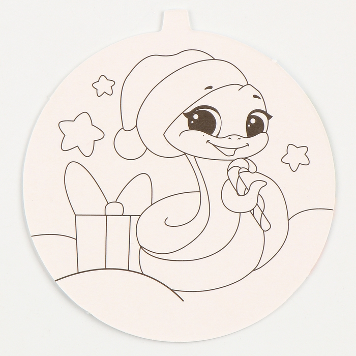 Ёлочный шар своими руками на новый год с раскраской «Змея», новогодний набор для творчества, символ года 2025 Ёлочный шар своими руками на новый год с раскраской «Змея», новогодний набор для творчества, символ года 2025